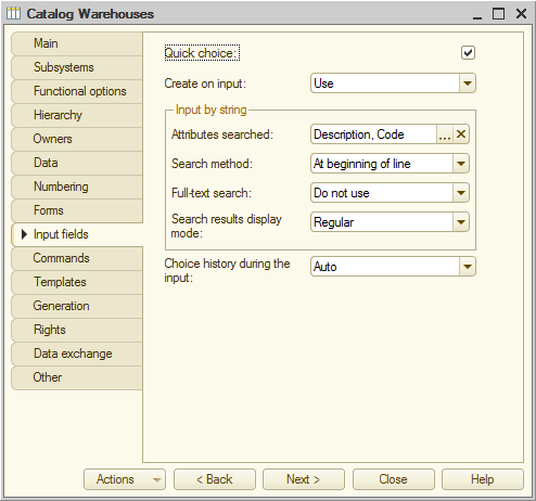 Lesson 3 (2:10). Catalogs / Catalogs with predefined items / In Designer mode / Quick choice property