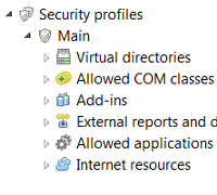 Publications: Security profiles in 1C:Enterprise 8.3