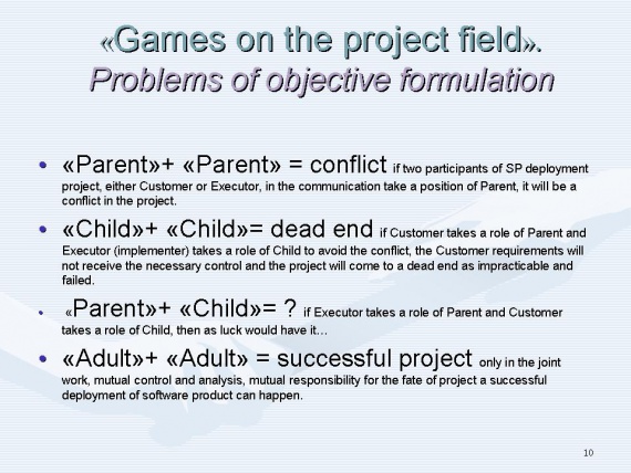 Publications: Games on the project field