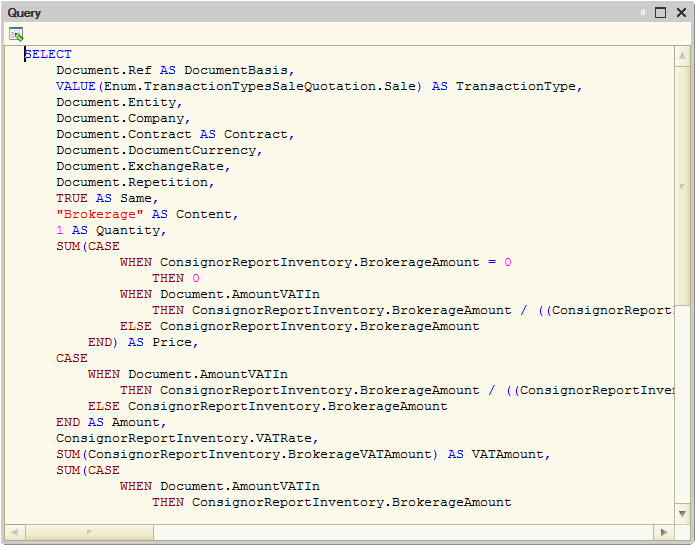 1C:Enterprise 8 - Query builder
