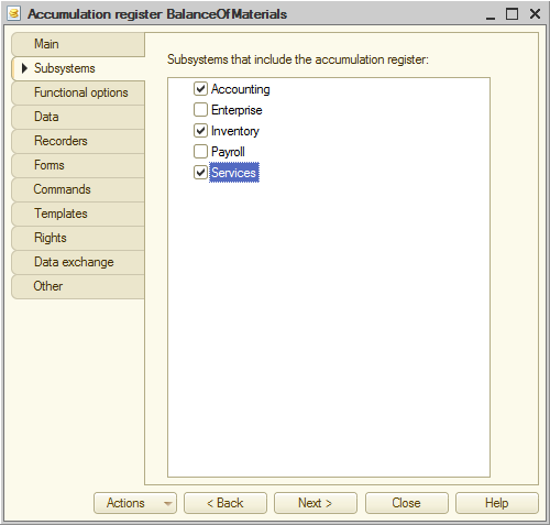 Lesson 6 (0:50). Accumulation registers / Adding an accumulation register / In Designer mode